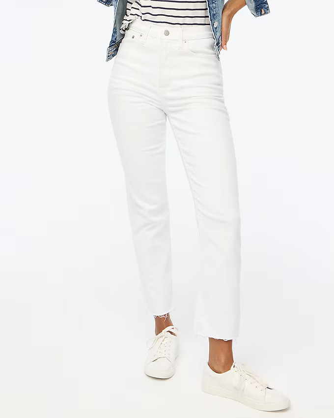 White stovepipe straight jean in signature stretch+ | J.Crew Factory