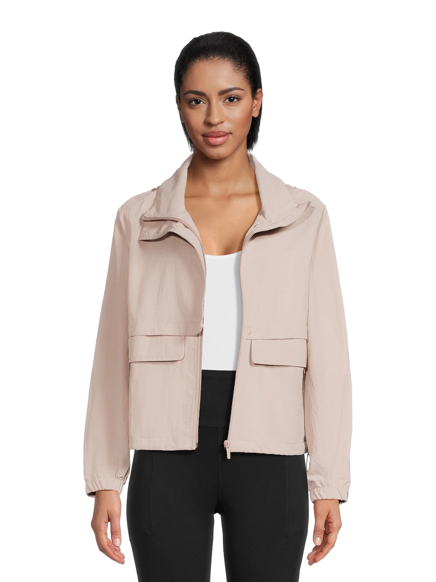 Avia Women's Zip Front Windbreaker with Hood, Sizes XS-3X | Walmart (US)