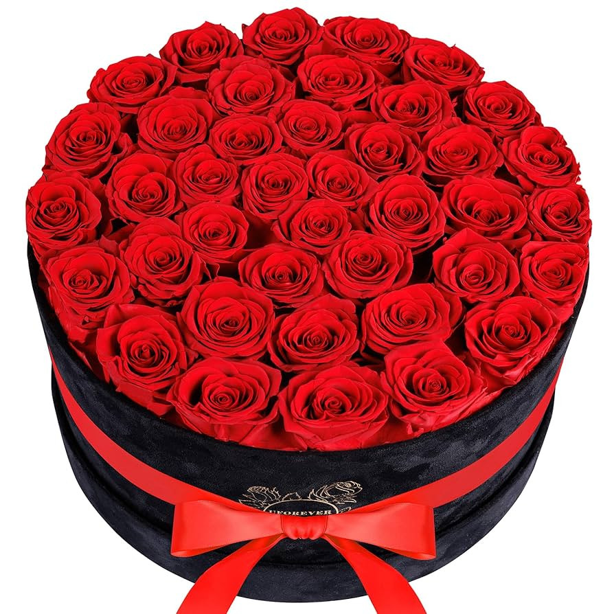 40 Pieces Preserved Roses in Suede Box, Flowers for Mothers Day, Preserved Flowers Gift for Women... | Amazon (US)