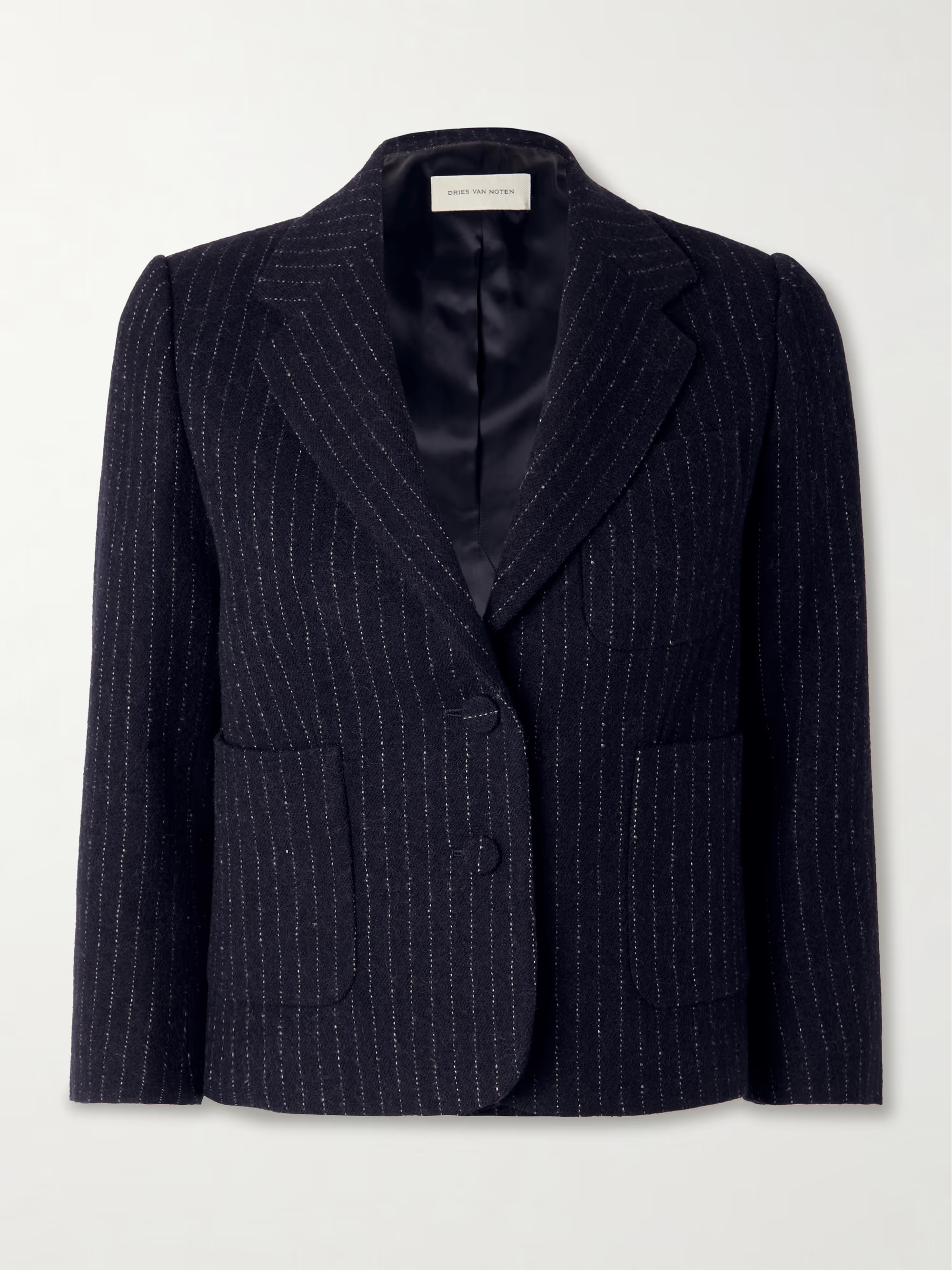 Cropped pinstriped wool blazer | NET-A-PORTER (US)