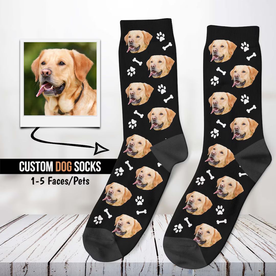 Custom Dog Socks, Personalized Pet Socks, Face Socks, Funny Dog Gift, Personalized Gift, Photo So... | Etsy (US)
