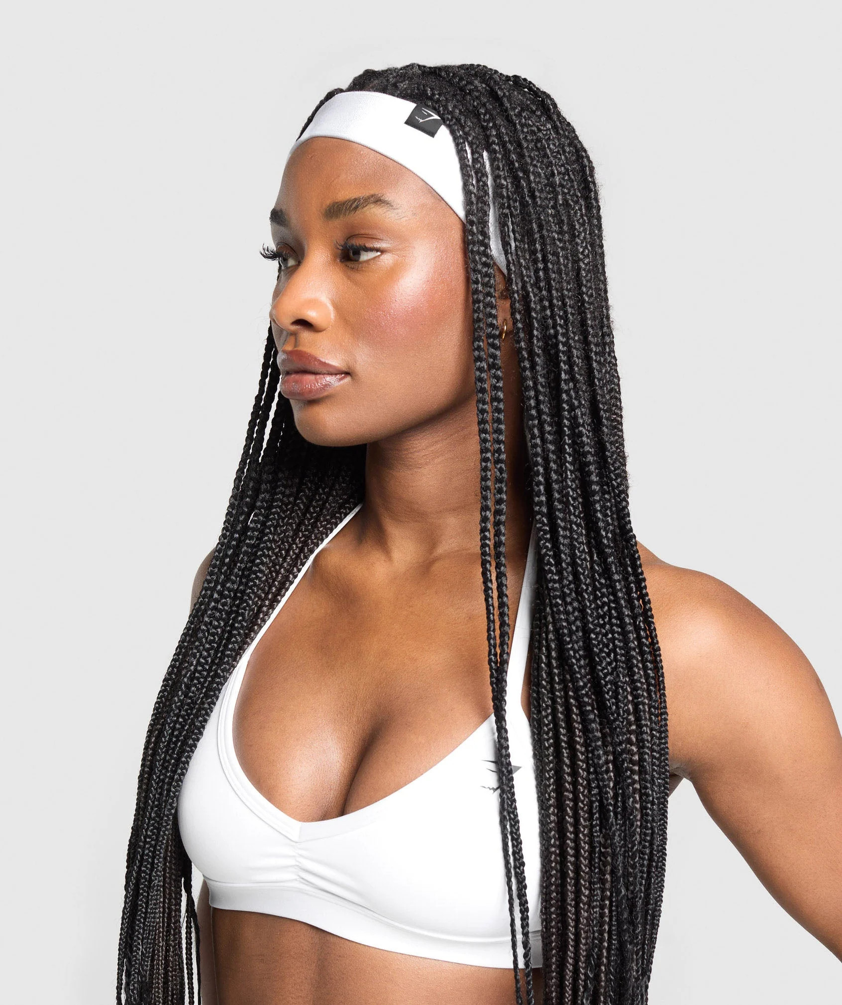 Gymshark Diffuse Single Layer Sweat Headband - White | Gymshark US