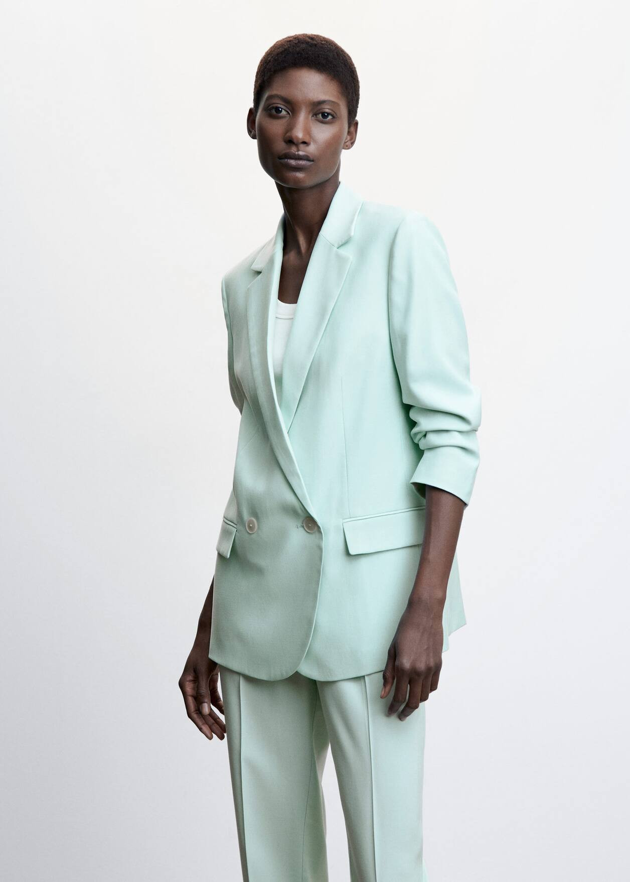 Double-breasted suit blazer | MANGO (US)