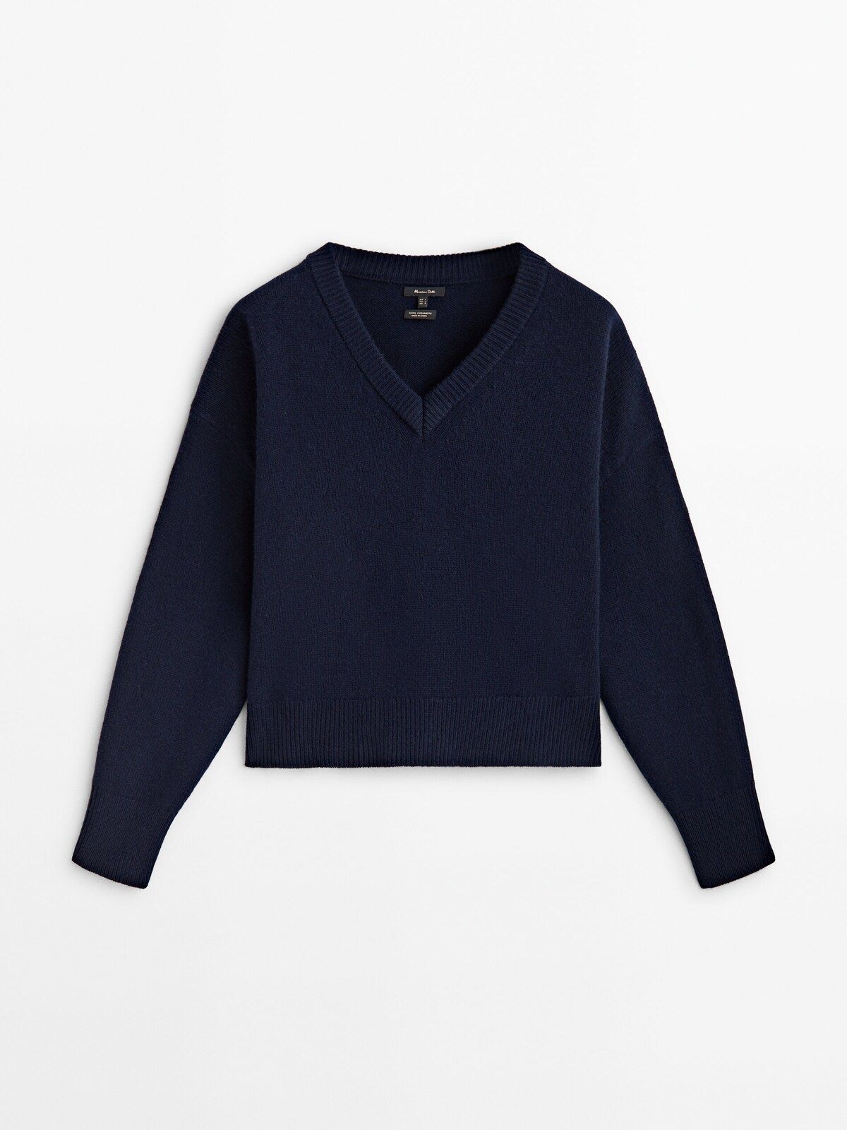 Wool blend V-neck sweater | Massimo Dutti UK
