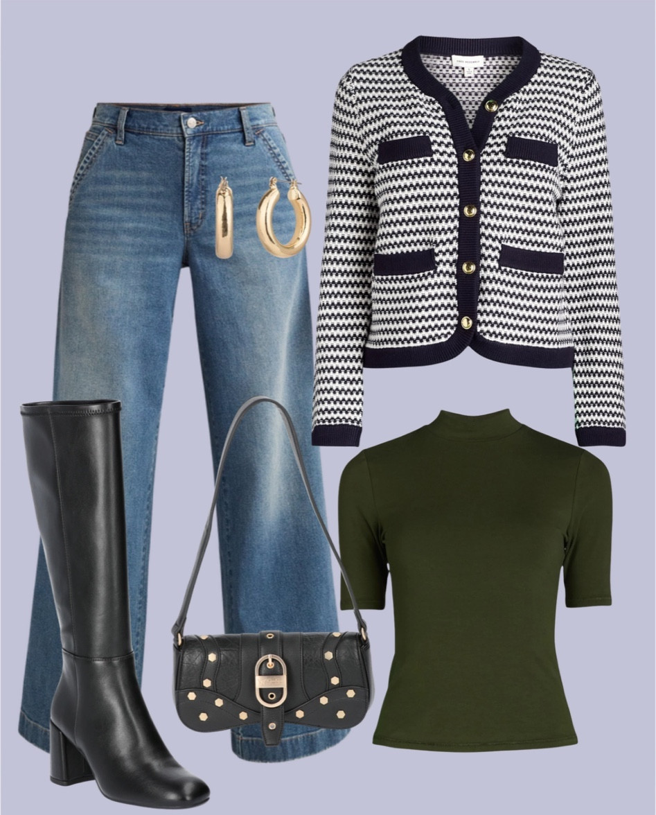 Outfit Idea - Cardigan 

#walmartfashion #styledlook #widelegdenim #cardigan #longboots #studs #studdedbag #puffsleeve

#LTKfindsunder50 #LTKstyletip #LTKshoecrush