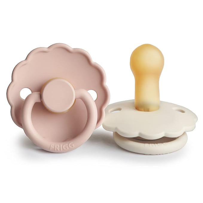 FRIGG Daisy Natural Rubber Baby Pacifier | Made in Denmark | BPA-Free (Blush/Cream, 6-18 Months) ... | Amazon (US)