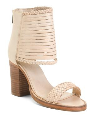 Leather Leila Heeled Sandals | TJ Maxx