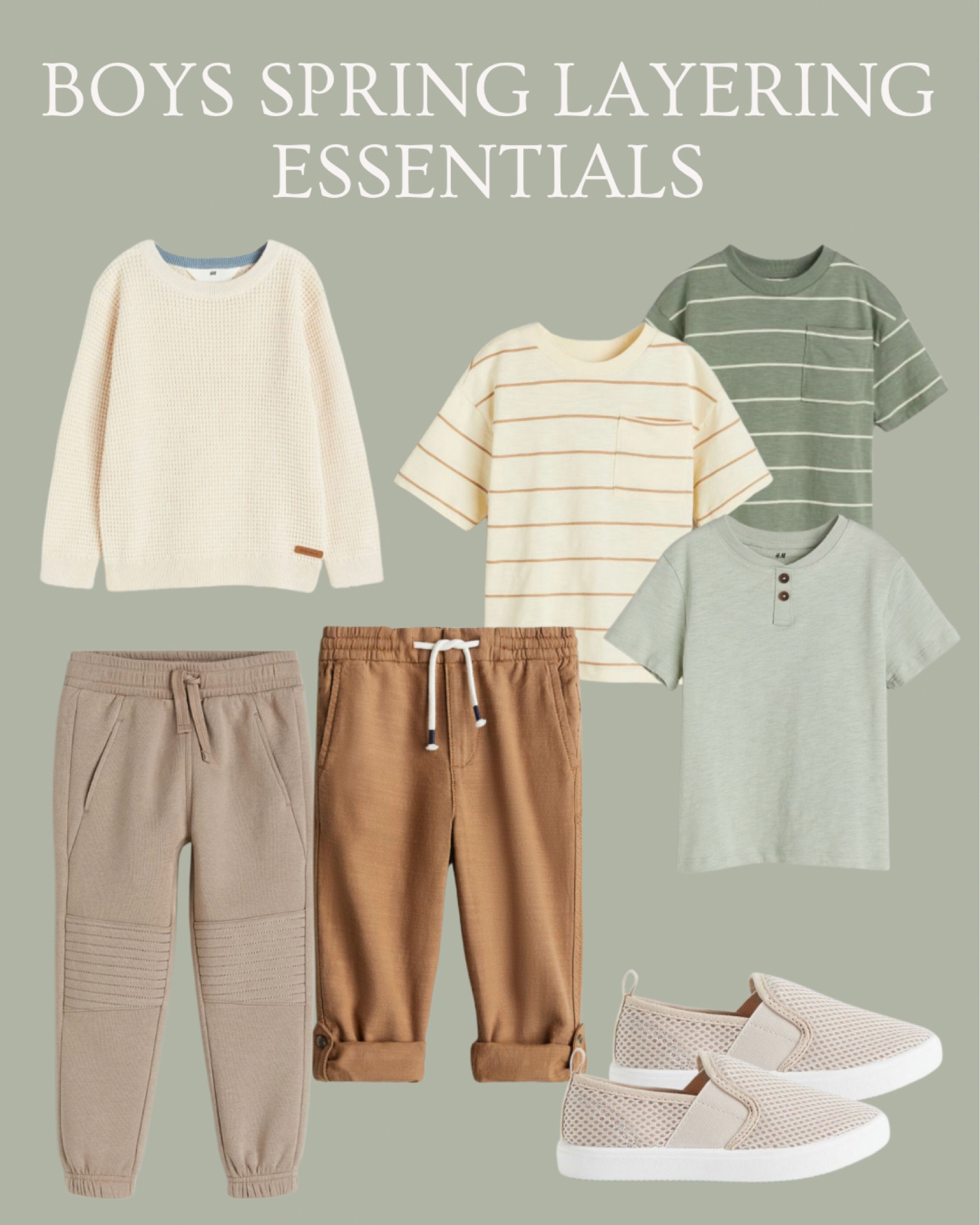 🇬🇧 SPRING CLOTHING ESSENTIALS FOR BOYS
.
Ages 1.5 - 10 available and prices start from just  £2.99
.
Casual boy’s outfit idea - h and m kids - h&m lightweight sweater - casual trousers - jogging bottoms - short sleeve T-shirt - boys spring summer clothing 

#LTKkids #LTKtravel #LTKfamily
