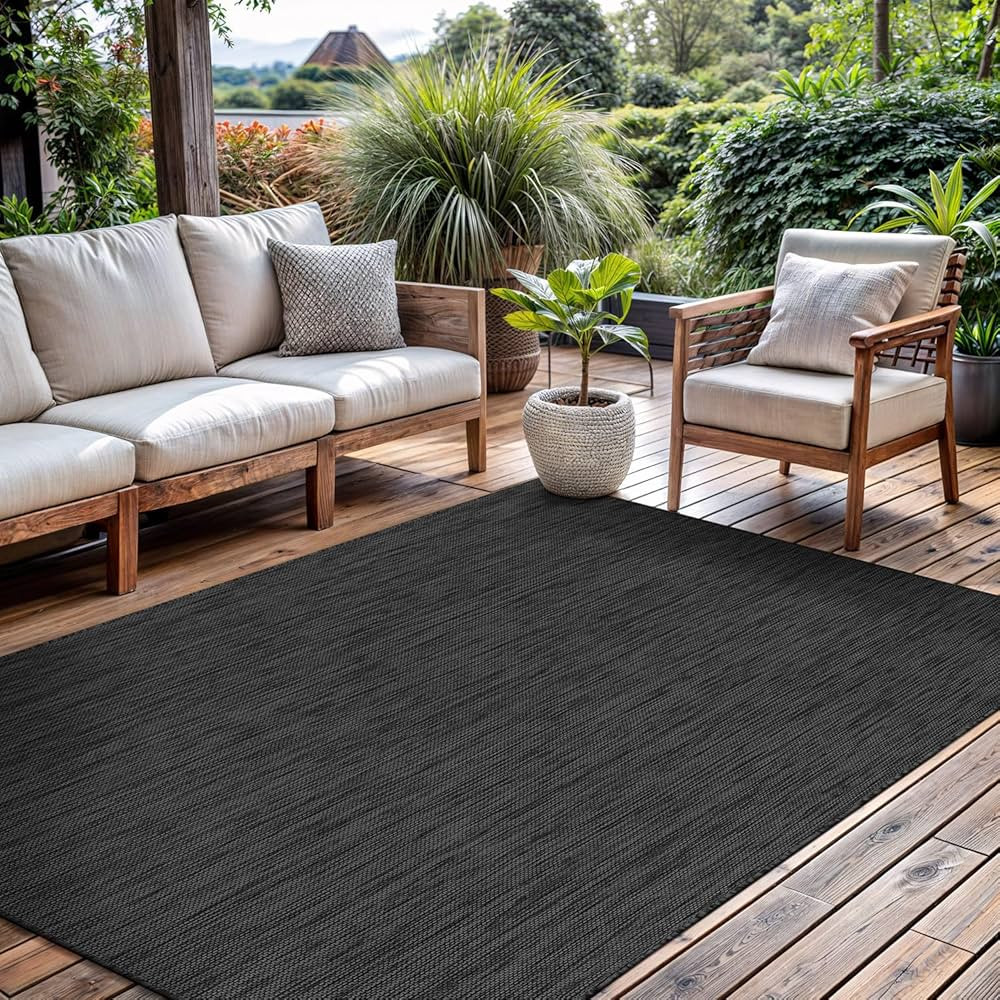 CAMILSON Outdoor Rug 5x7 Modern Area Rugs for Indoor and Outdoor Patios and Porches - Waterproof,... | Amazon (US)