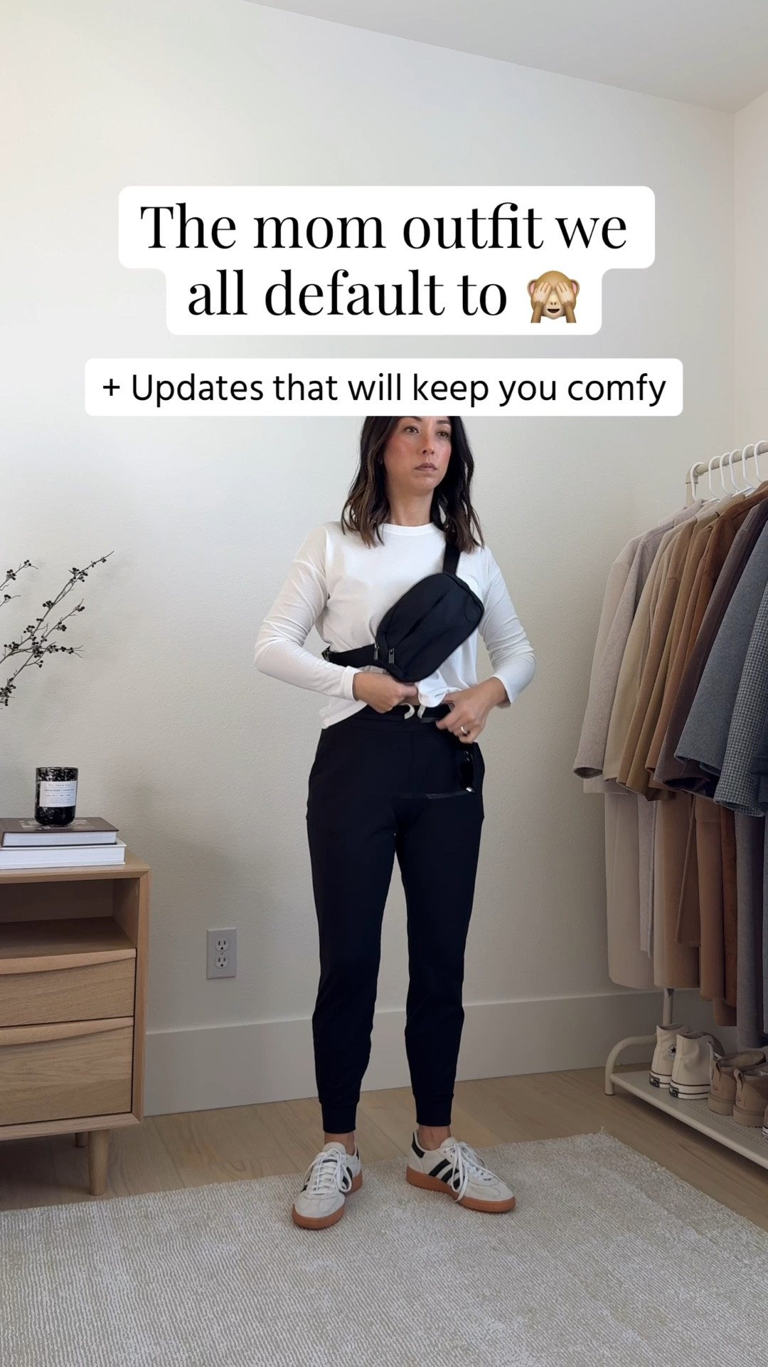 The school drop-off default outfit gets updated.  5 outfits to update your jogger outfits  

Look 1
Alex Mill cardigan small
Everlane tee medium
Old Navy leisure pants petite small, but run tts
Adidas SL72 Sneakers 5 womens
Mansur Gavriel tote
YSL sunglasses
Blue Nile earrings

Look 2
Polo Sweatshirt small
Jenni Kayne sweaters xs 
Amazon socks
New Balance 530's 4 mens
Gap hat
Mansur Gavriel tote
Blue Nile earrings

Look 3
Gap jacket petite xs
Everlane tee medium
Frank & Eileen sweats small
Adidas SL72 Sneakers 5 womens
Mansur Gavriel tote
Fine Art hat (old, linked similar)


Look 4
Varley pullover small, but runs tts
Varley pants xs 28" inseam
Polo Ralph Lauren hat
Everlane tee medium
Dorsey James necklace 15"
New Balance 530's  4 mens
Cuyana tote small Stone color


#LTKPetite #LTKmomlife