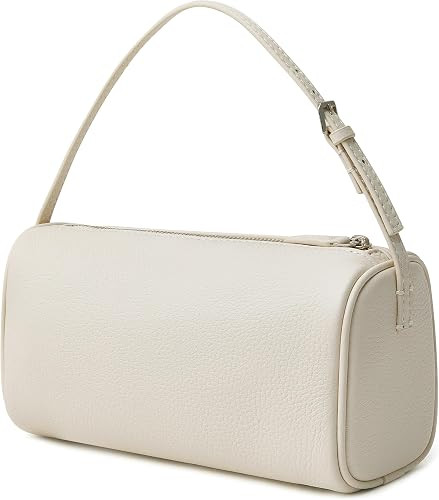 DAILANDO Small Leather Top Handle Barrel Purse for Women Designer Hobo tote | Mini Full Grained C... | Amazon (US)