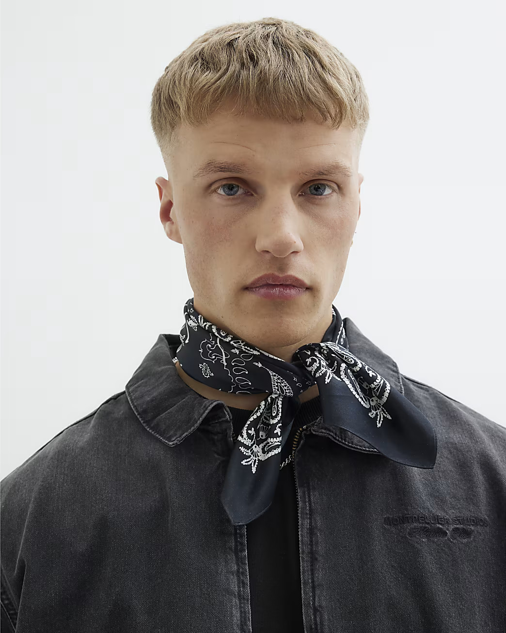 Black Satin Paisley Bandana | River Island UK & IE