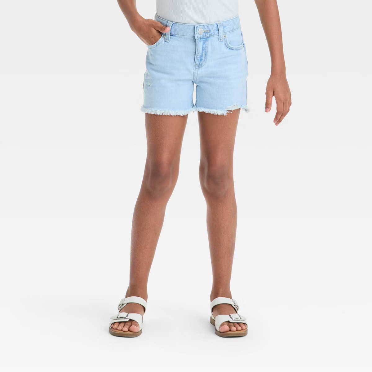 Girls' Mid-Rise Cutoff Jean Shorts - Cat & Jack™ | Target