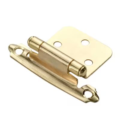 RELIABILT 2-Pack 200-Degree Opening Brass Plated Self-closing Overlay Cabinet Hinge | Lowe's