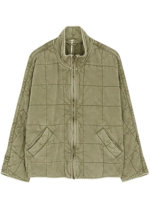 Army green quilted cotton jacket | Harvey Nichols (Global)