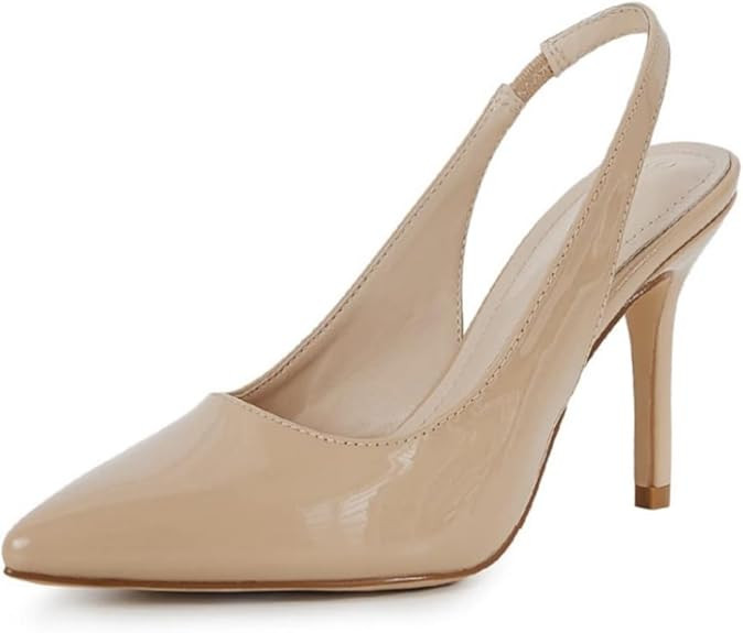 Trish Lucia Womens Slingback Pointed Toe Stiletto Pumps Slip-on High Heels Office Lady Sandals Pa... | Amazon (US)