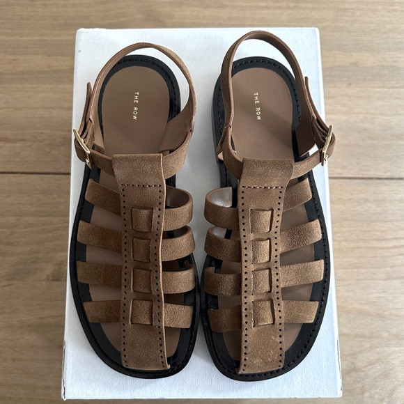 NEW IN BOX The Row Pablo Sandal in Bark Size 38.5 | Poshmark