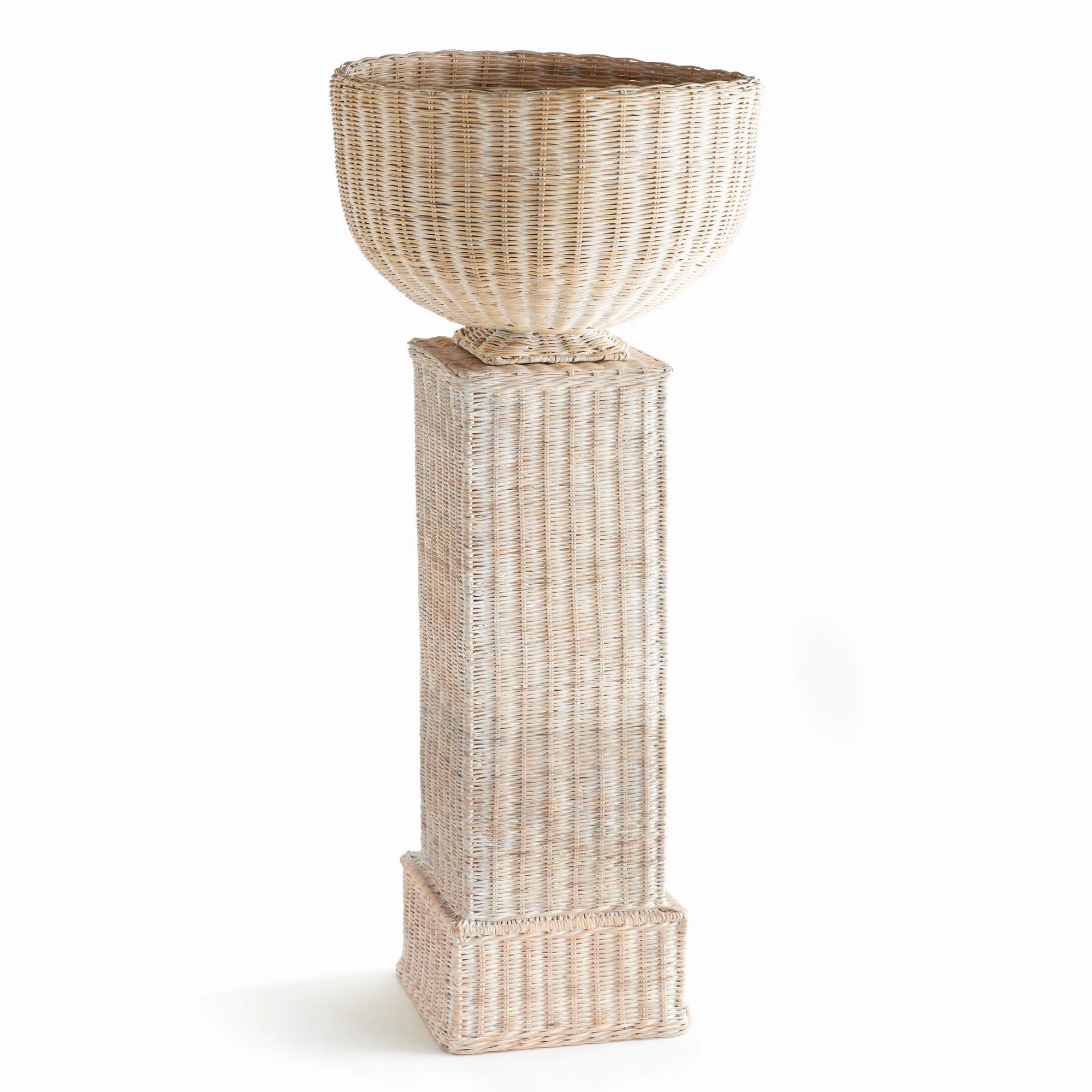 Charleston Rattan Pedestal Tall | Perigold