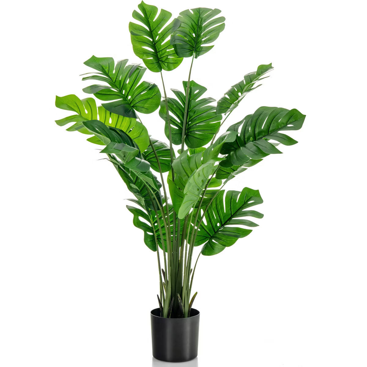 Tangkula 5ft Artificial Tree, Fake Monstera Deliciosa Plant in Pot with 15 Split Leaves Faux Plan... | Target
