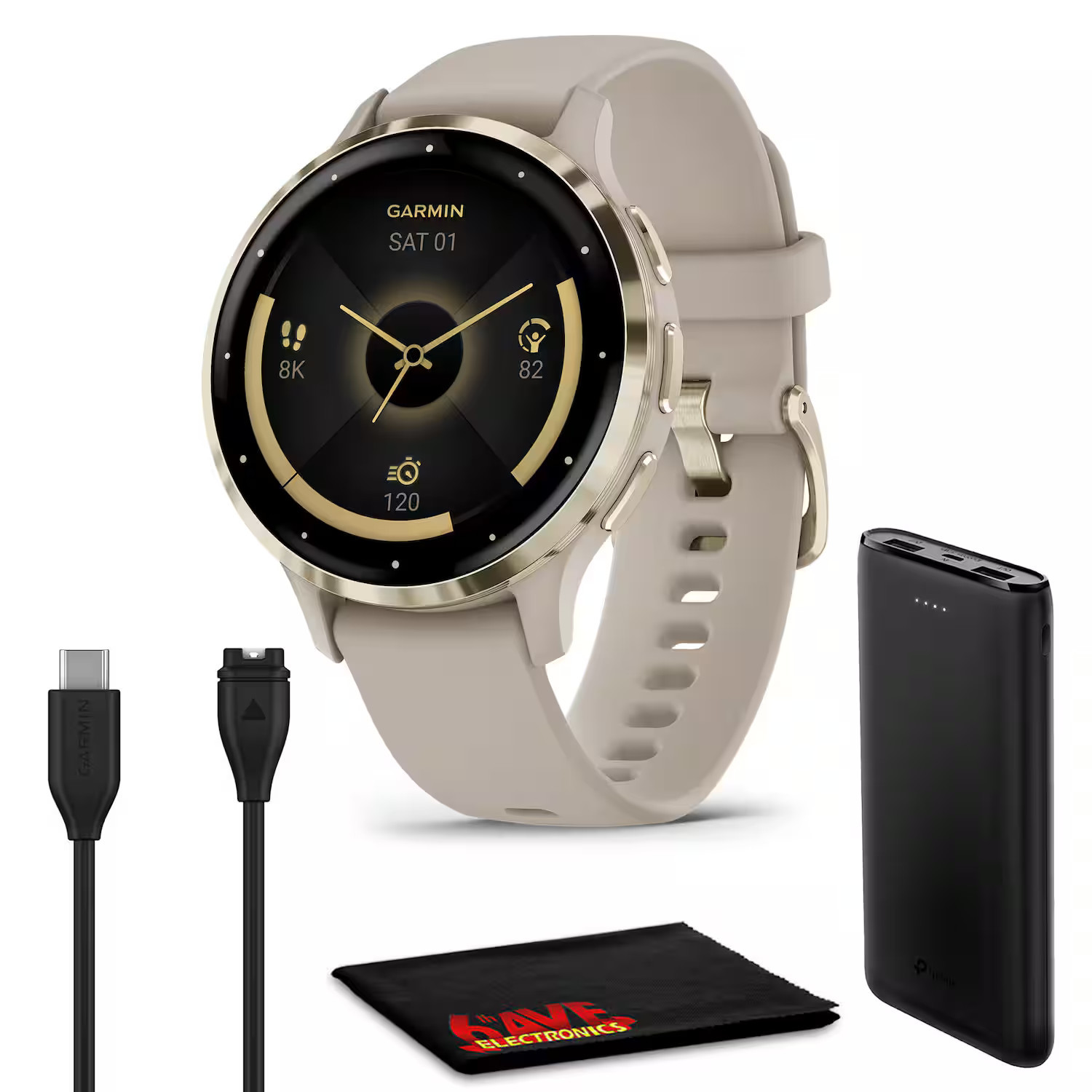 Garmin - Venu 3S Advanced Fitness & Health Tracker Smart Watch - French Gray Case - Gray - (2023) | Best Buy U.S.