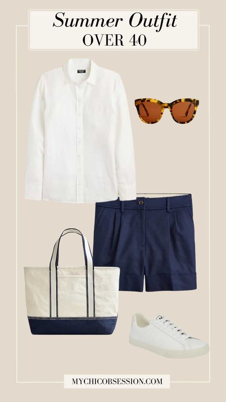 Lovers of classic, timeless, French style will know the button-down is a completely indispensable piece in a woman’s wardrobe. Pair it with a canvas tote, chic sunglasses, tailored shorts, and white sneakers.

#LTKSeasonal #LTKStyleTip #LTKOver40