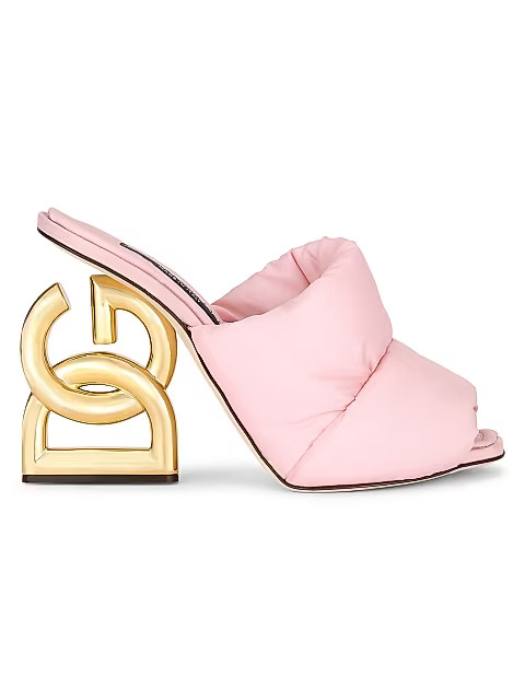 DG Interlocking Quilted Leather Sandals | Saks Fifth Avenue