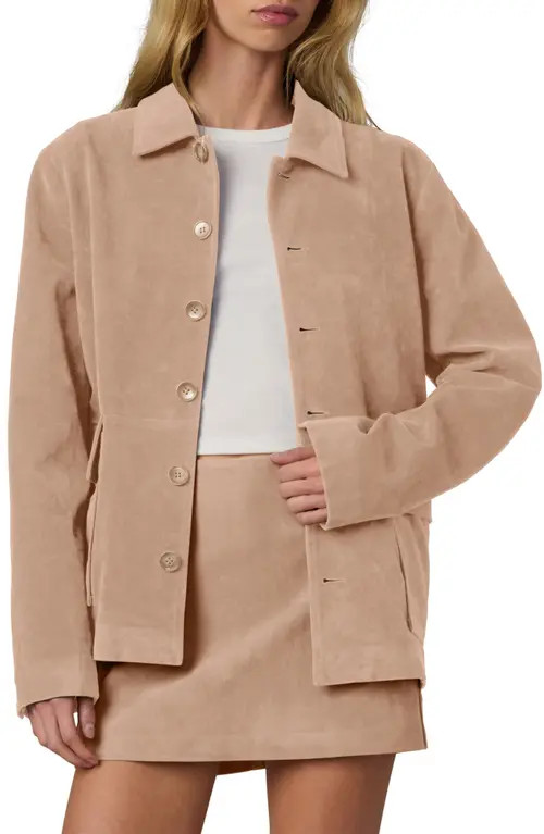 Joe's Faux Suede Chore Coat in Camel at Nordstrom, Size Medium | Nordstrom