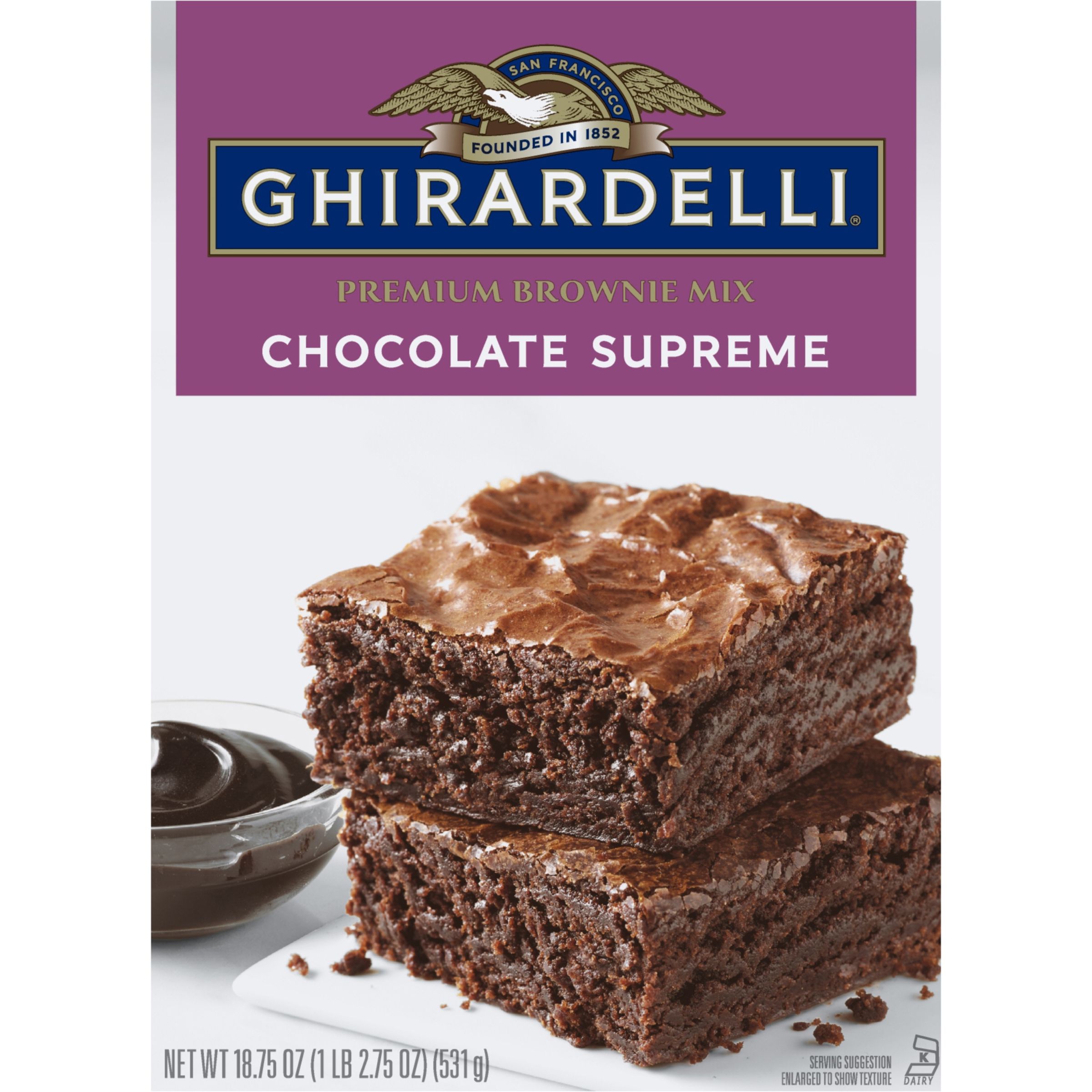 Ghirardelli Chocolate Supreme Brownie Mix, Includes Chocolate Syrup, 18.75 oz Box | Walmart (US)