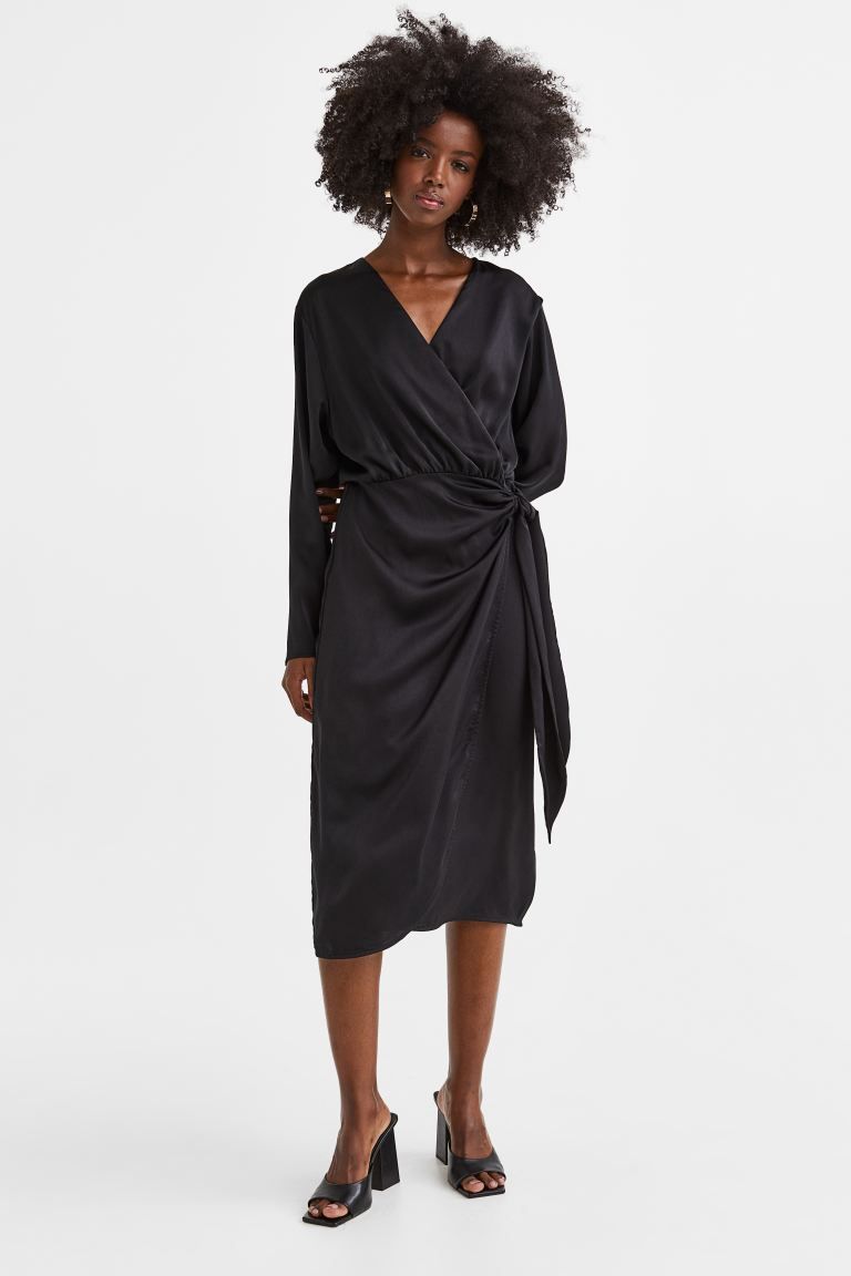 Satin wrap dress | H&M (DE, AT, CH, DK, NL, NO, FI)