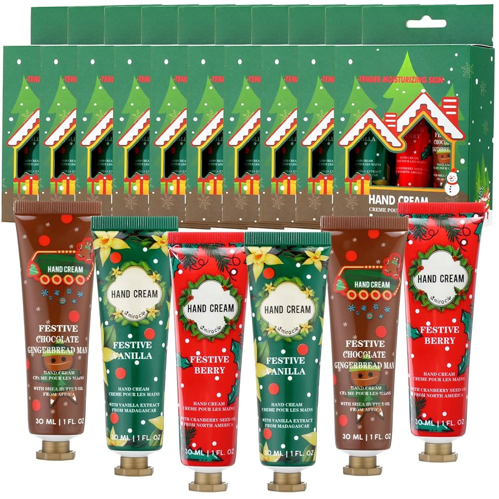 30 Pcs Christmas Hand Cream Travel Hand Lotion Bulk in 10 Boxes Moisturizing Lotions for Christma... | Amazon (US)