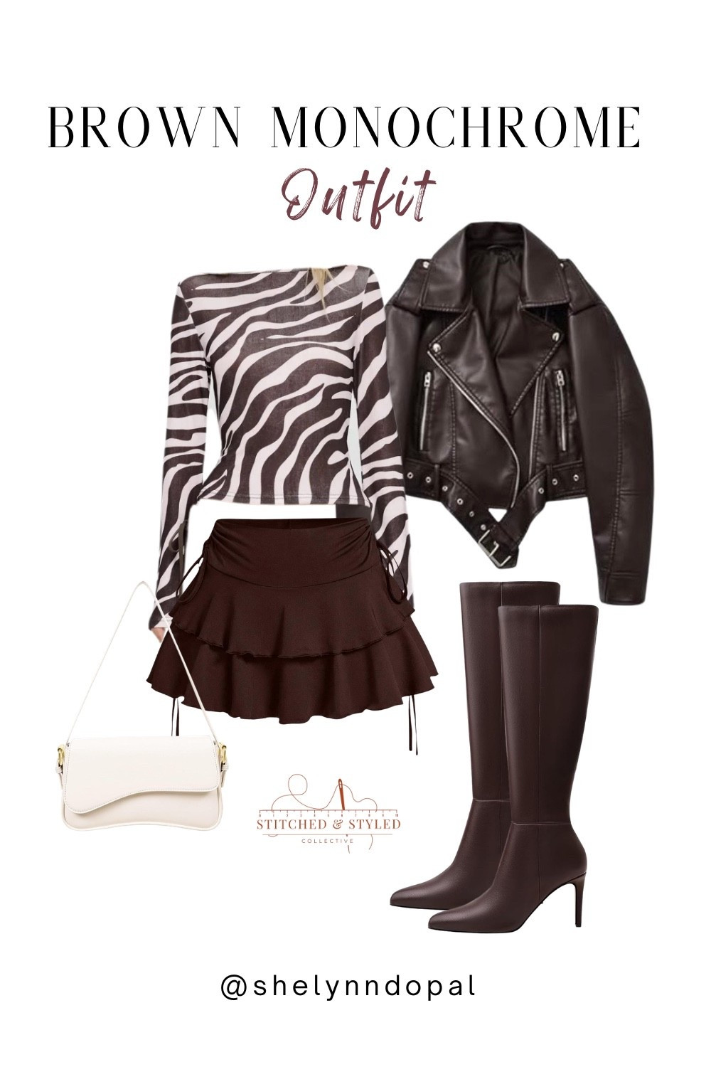A cute monochrome brown date night outfit 🤎

#LTKootd