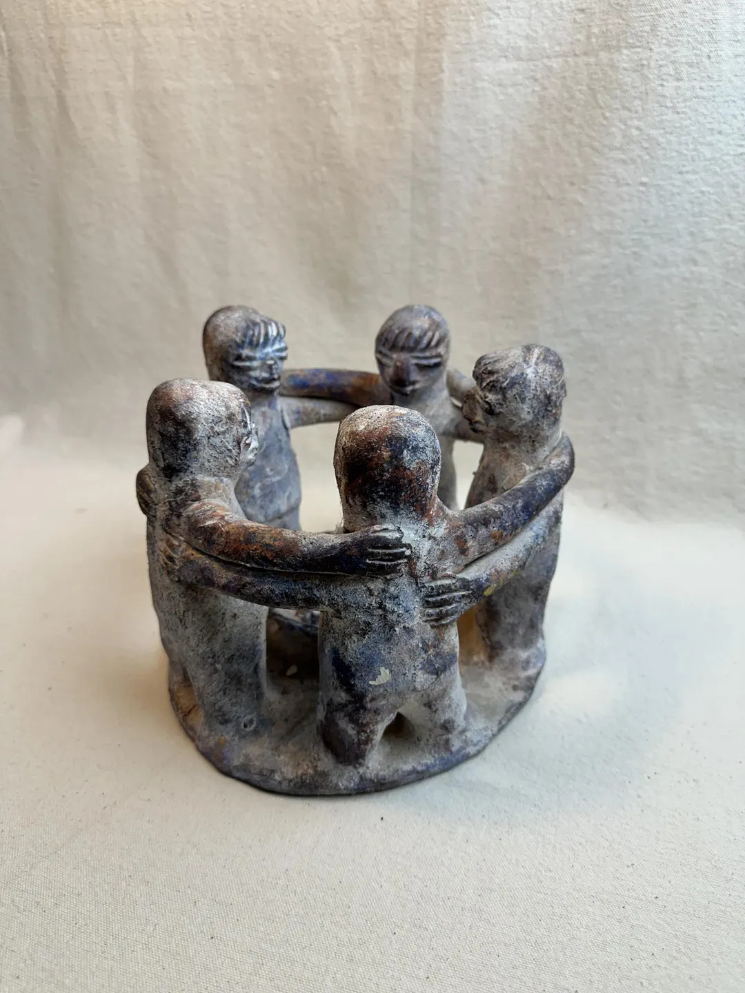 Vintage Mexican Circle Friends Sculpture Candle Holder, Maya Inspired Folk Art - Etsy | Etsy (US)