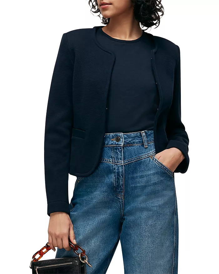 Collarless Jersey Jacket | Bloomingdale's (US)