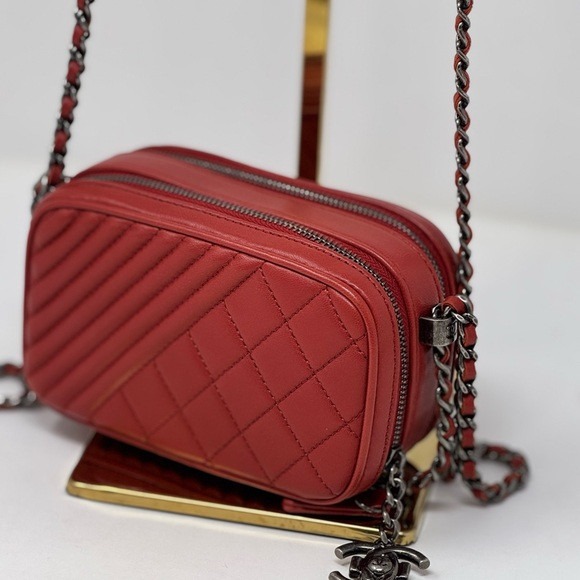 💎 💯 Authentic CHANEL preloved mini Red Coco Boy Camera Bag -Ruthenium hardware | Poshmark