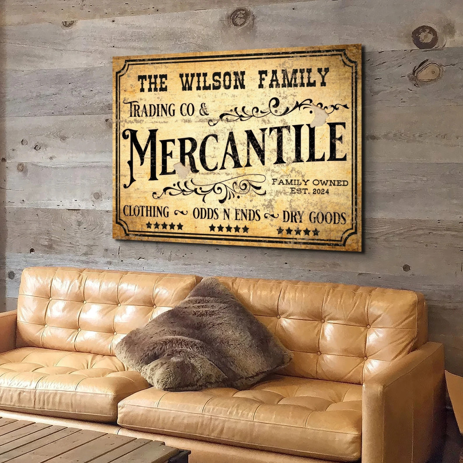 Vintage Mercantile Sign, Personalized Trading Company Wall Art, Rustic Decor, Farmhouse General S... | Etsy (Global)