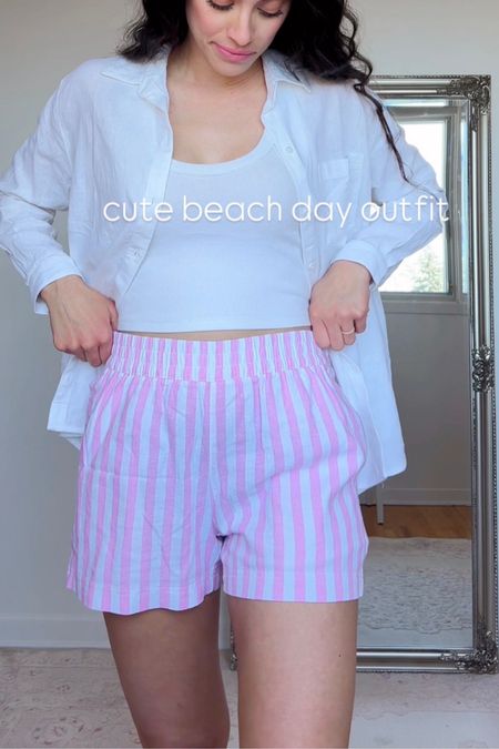  Pink striped old navy shorts 
I’m wearing a size small , they have a stretchy waist 
I’ve linked it in 🇺🇸 also 


#LTKsummer #LTKtravel #LTKcanada