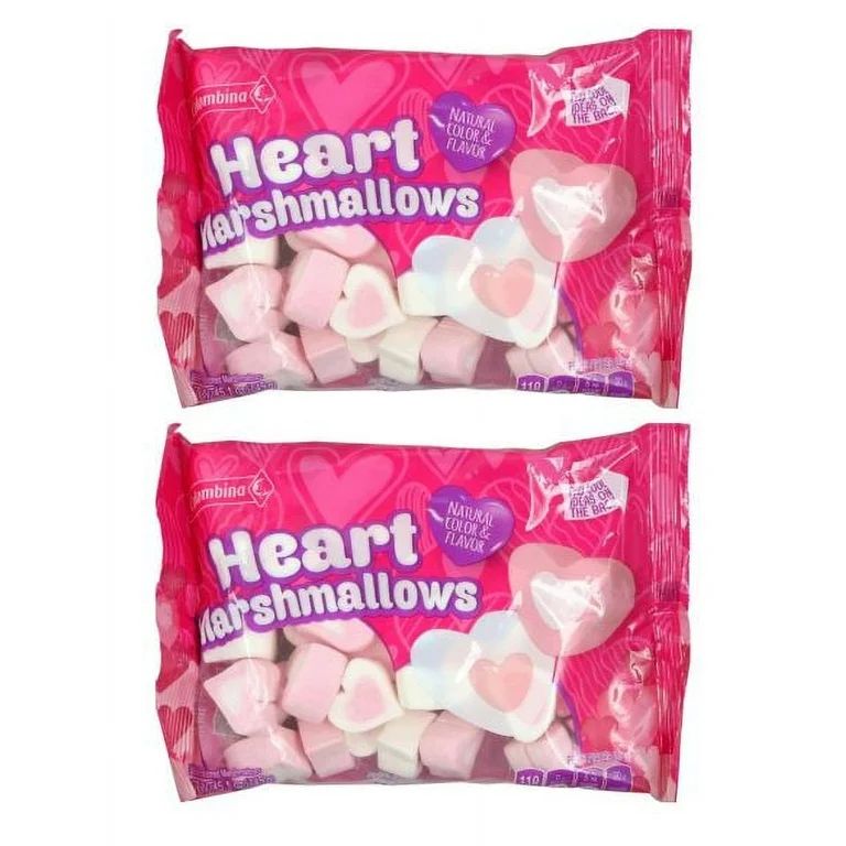 CGT Columbina Valentine's Day Heart Marshmallows Candy Snack Xmas Winter Holidays Party Favor Fru... | Walmart (US)