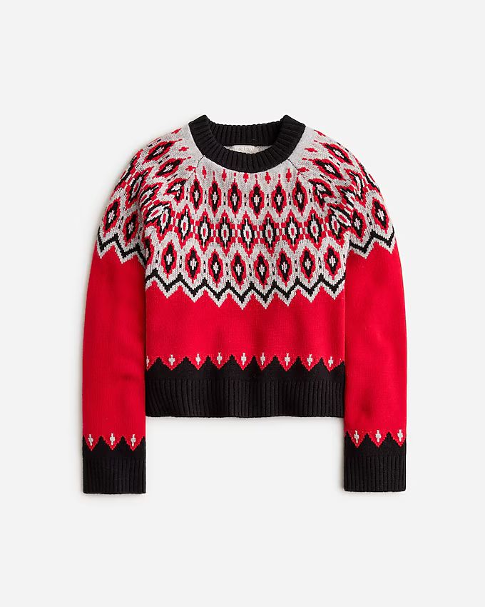 Cashmere Fair Isle relaxed sweater | J.Crew US