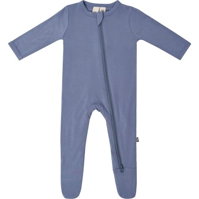 Kyte Baby | Zippered Footie, Slate (Grey, Size 6-12M) | Silky, Lighweight Bamboo | Maisonette | Maisonette