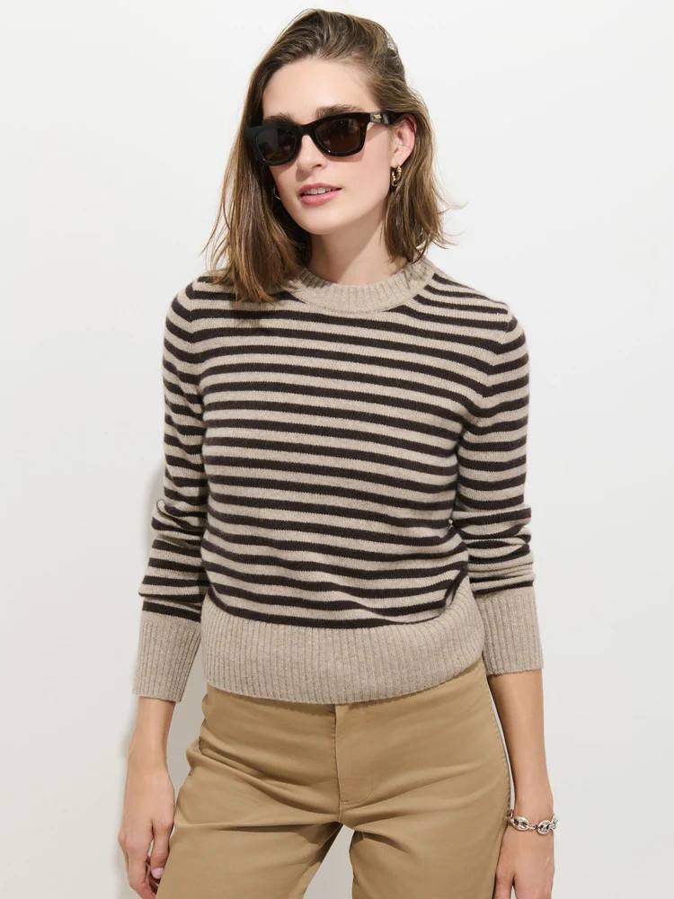 Marais Striped Sweater in Washed Cashmere | Alex Mill