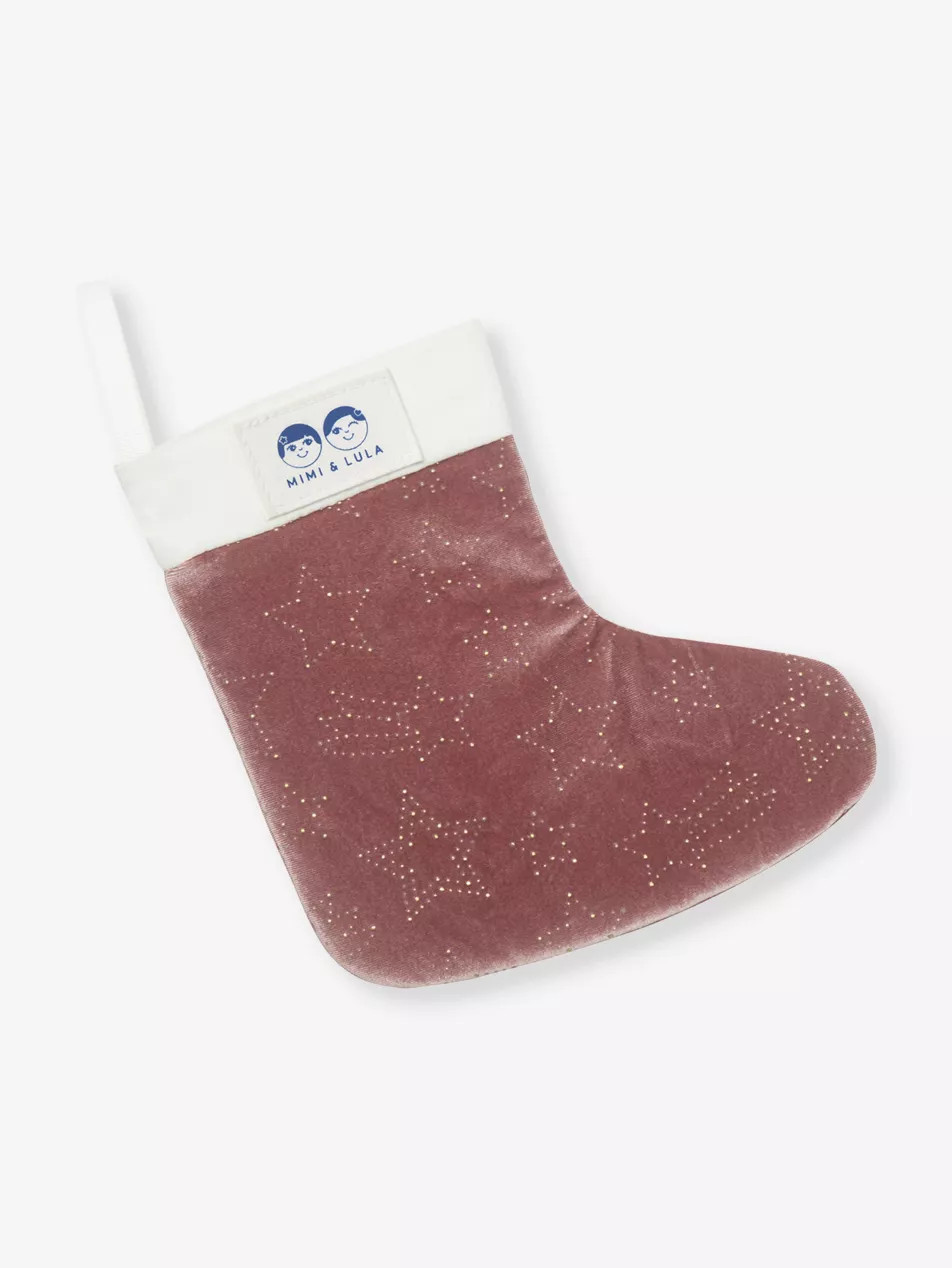 Metallic gold-star velvet Christmas stocking | Selfridges