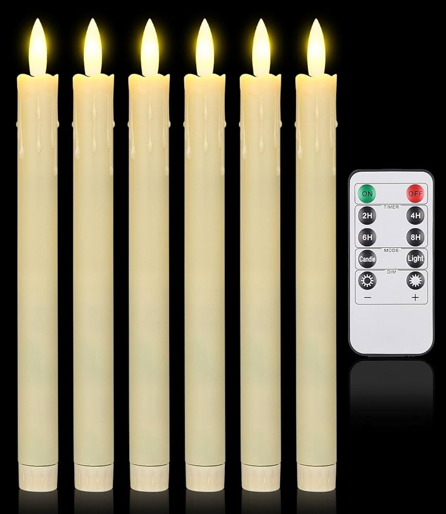 6Pcs Velas Led Efecto Llama, Velas Navidad, Velas Electricas, Velas Decorativas, Vela Led con Man... | Amazon (ES)