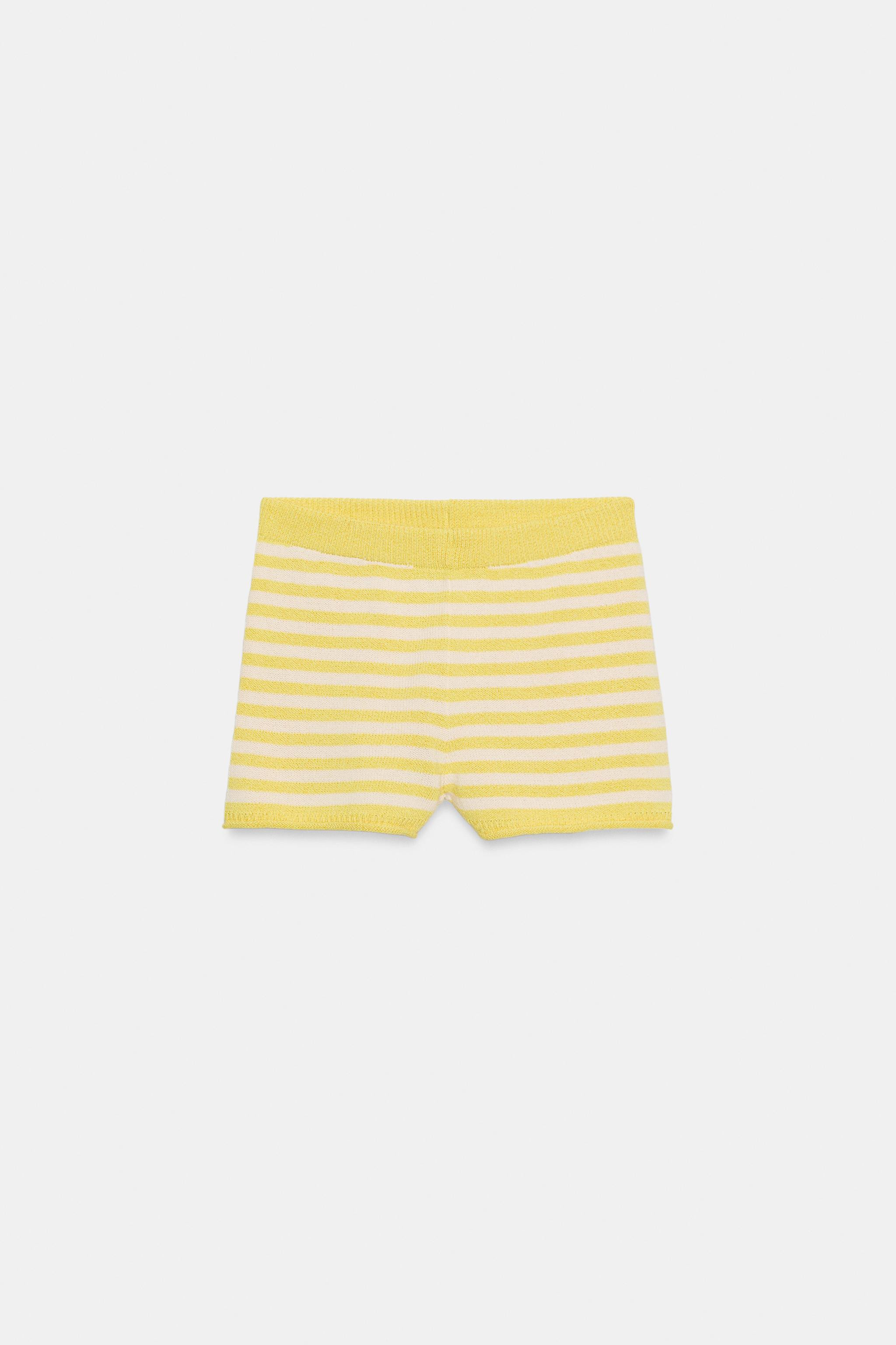 STRIPED KNIT SHORTS | Zara US