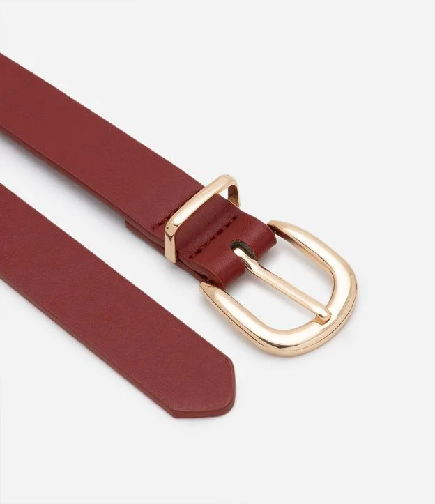 Kit 02 Cintos Médios com Fivelas Metálicas Preto/Vermelho | Renner (BR)