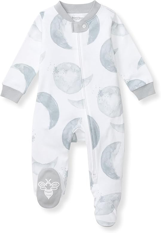 Burt's Bees Baby Boys' Sleep & Play PJs, 100% Organic Cotton One-Piece Zip Front Jumpsuit, Baby B... | Amazon (US)