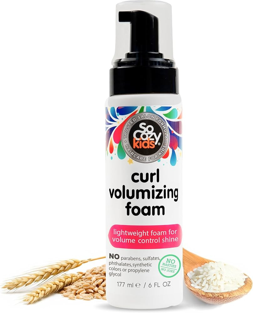 SoCozy Hair Mousse for Kids, Curl Volumizing Foam Mousse for Curly Hair (6 Fl Oz) Enhances Shine ... | Amazon (US)