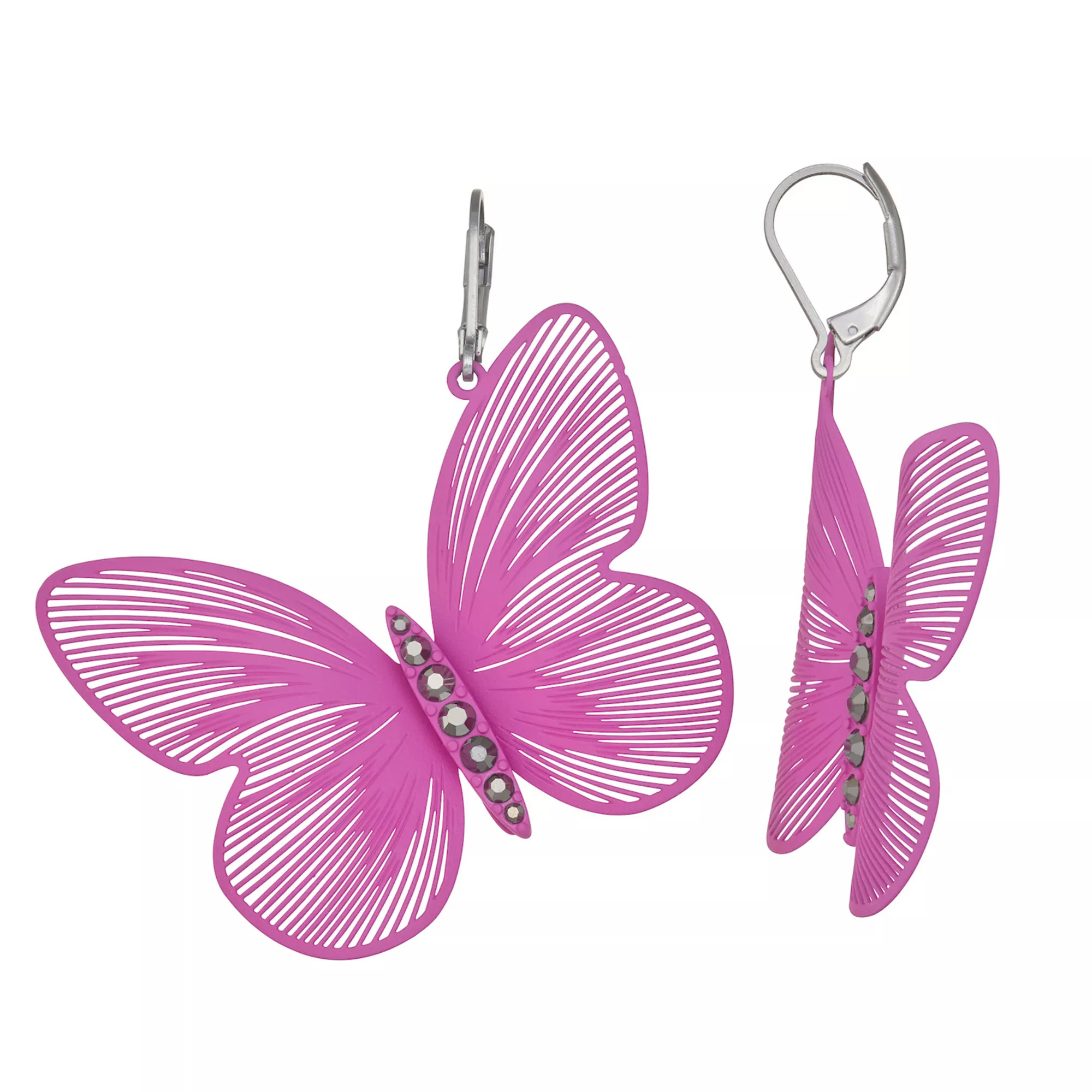 Simply Vera Vera Wang Silver Tone Butterfly Drop Earrings | Kohl's