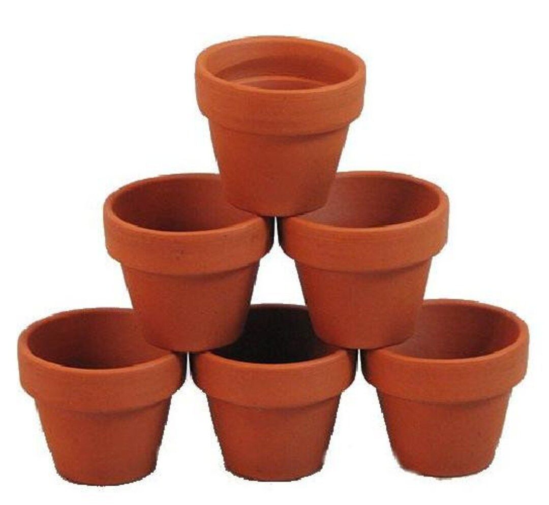 10 - 2.5" x 2.25" Mini Clay Pots - Great for Plants and Crafts | Etsy (US)
