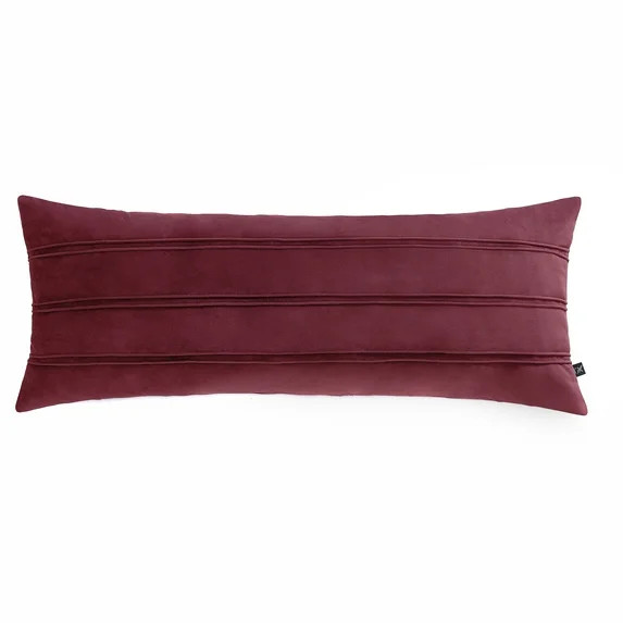 My Texas House 14" x 36" Rosalinn Red Velvet Oblong Decorative Pillow | Walmart (US)