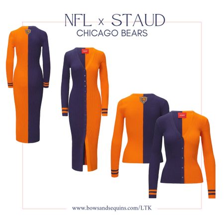 Staud x NFL: Chicago Bears

Navy Blue & Orange Color-blocked Sweater Dress and Cardigan 🧡💙

So cute for football game day at home or Soldier Field 🏈

#LTKSeasonal #LTKstyletip
